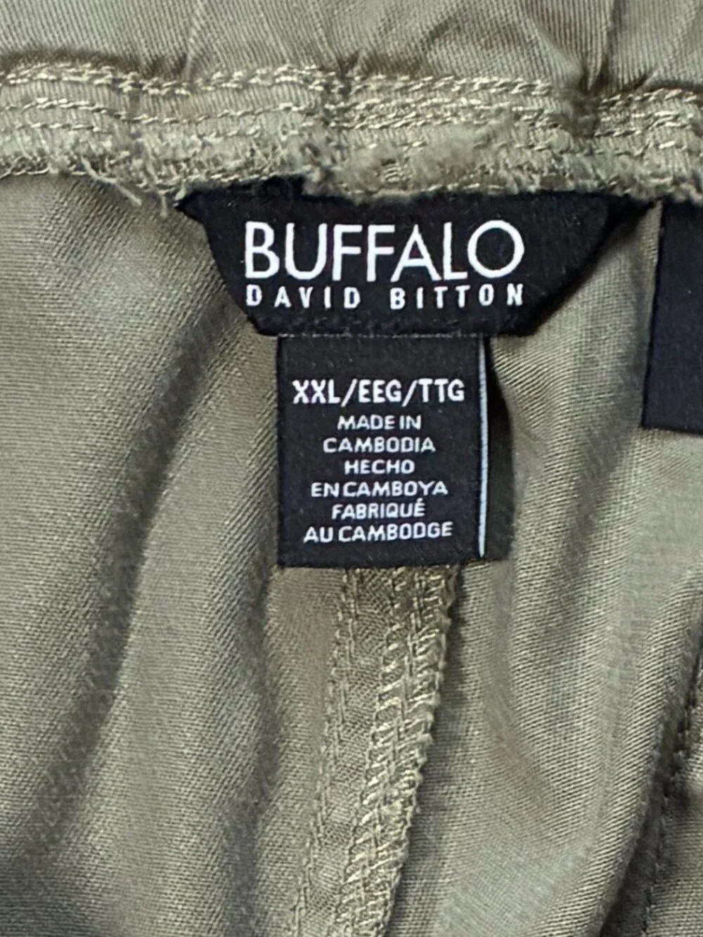 Buffalo David Bitton Soft Tencel Pull-On Jogger Army Green Size XXL